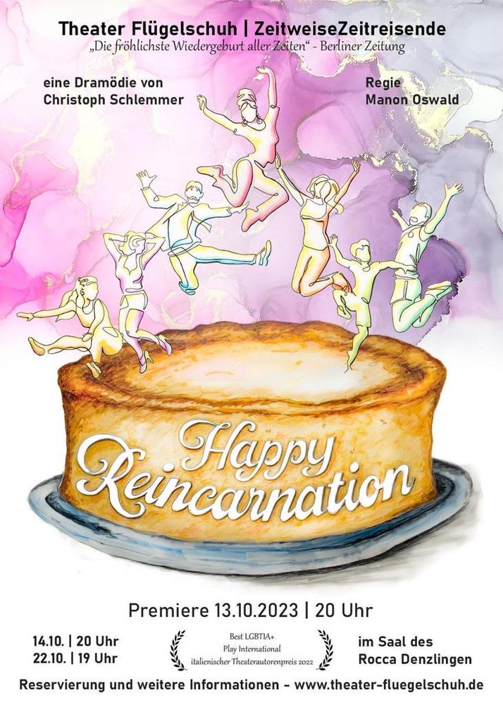 Plakat des Stücks Happy Reincarnation 