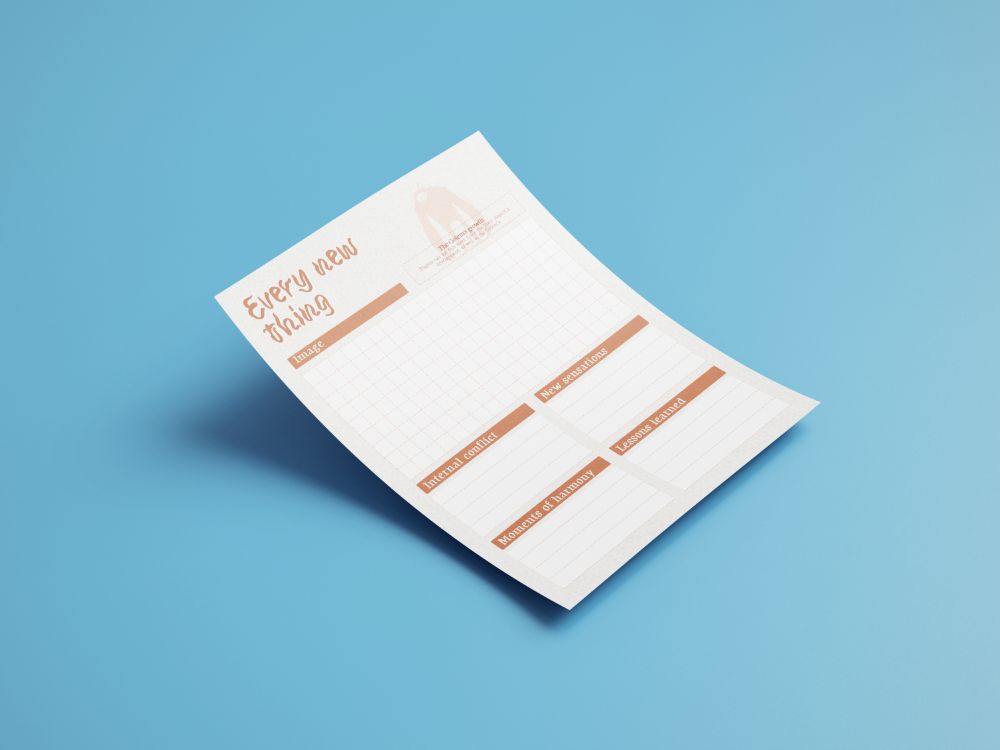 Digital mock up of the Every New Thing Golem Sheet.