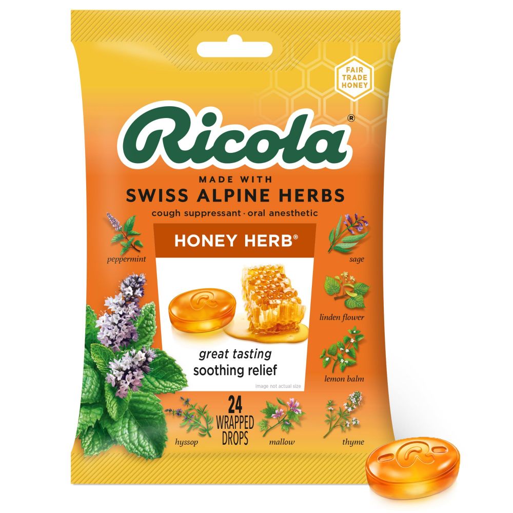 Ricola Swiss alpine herbs honey herb cough drops 