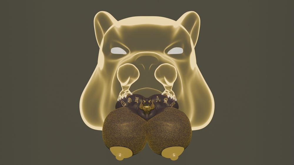 An alternate render lacking his glowing veins.