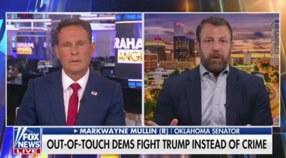 Sen. Markwayne Mullin said he does not wear a seatbelt while driving in Washington, D.C., lest doing so prevent him from acting quickly in case he's carjacked.