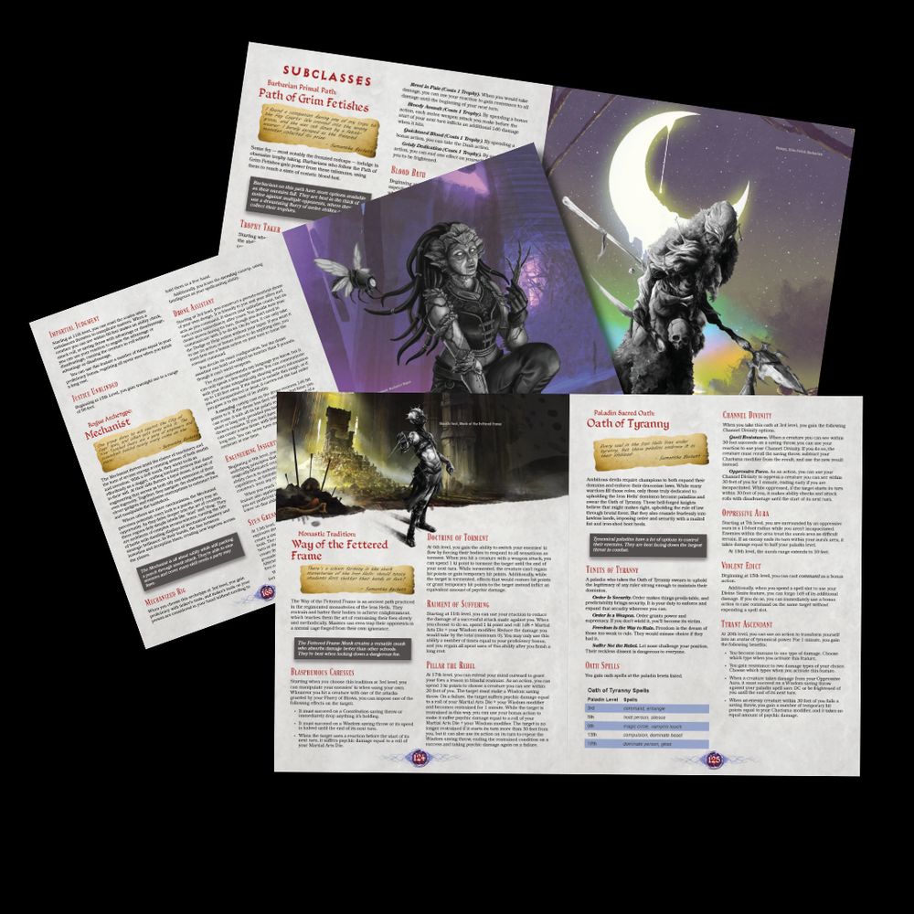 The planar Codex - 108 subclasses, 18 species and more for D&D 5th Edition (5e). www.daggerwood.com