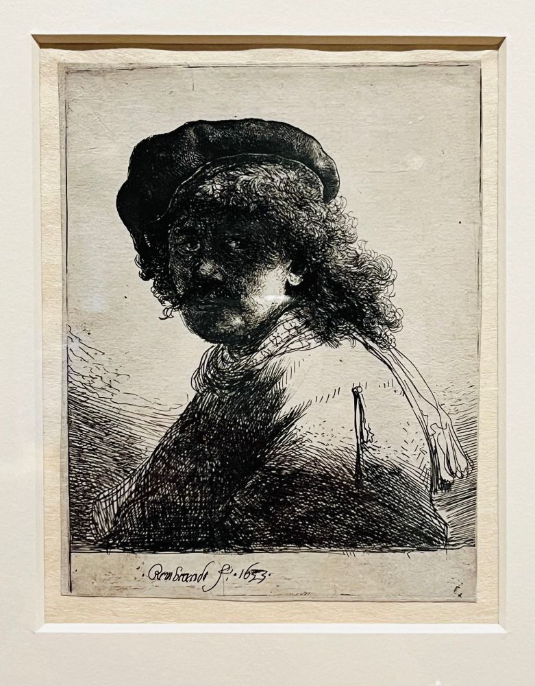 Rembrandt
Self-Portrait in a Cap and Scarf, 1633
Etching, state 2(5)