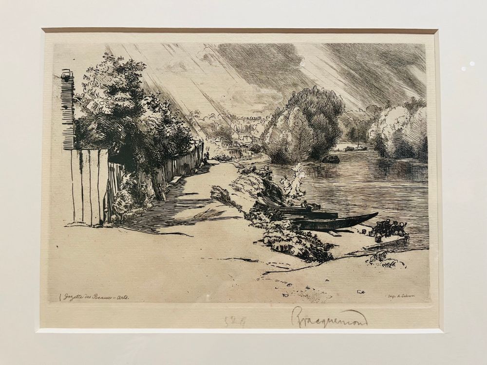 Félix Bracquemond (French, 1833-1914)
The Seine at Bas-Meudon, 1868
Etching