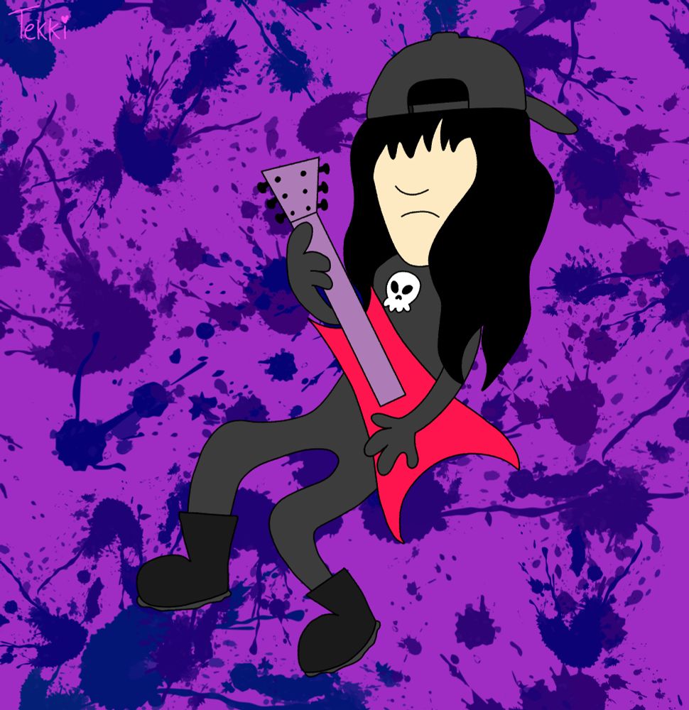 Dwayne from Home Movies rocking out on his guitar