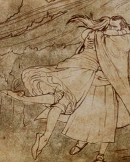 Closeup of ending slide in Dragon Age: Inquisition’s Trespasser expansion. Josephine leaps and embraces her father Yves.