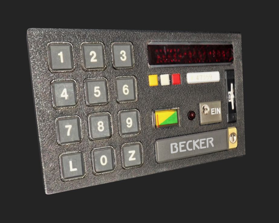 A rectangular model with number and buttons textured on to look 3D