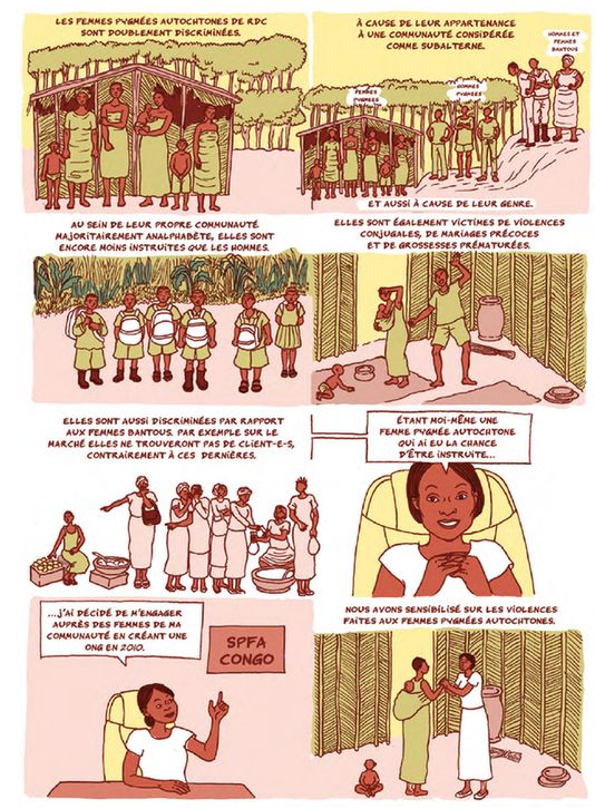 Première page de la BD d'Agir pour le genre"