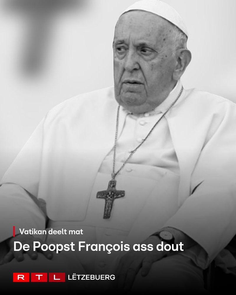 luxembourgish language article with the headline "de poopst francois ass dout"
