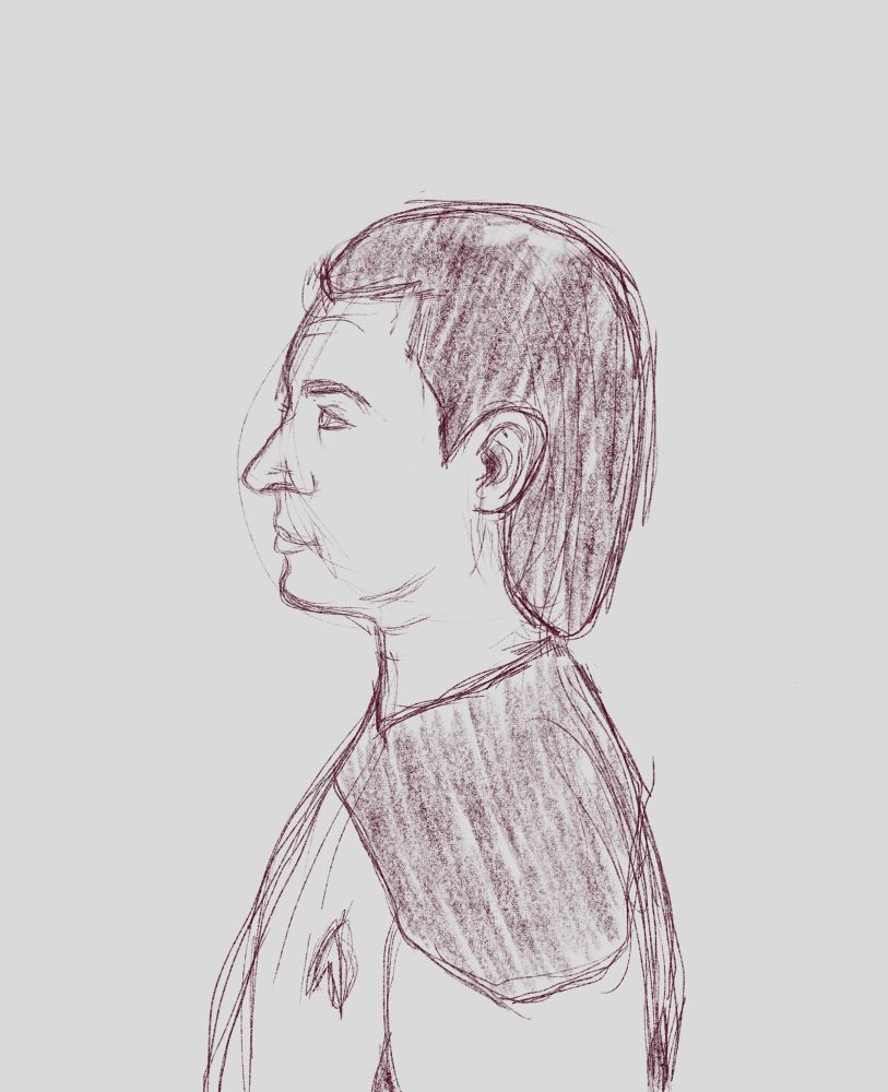 rough sketch of data from star trek tng