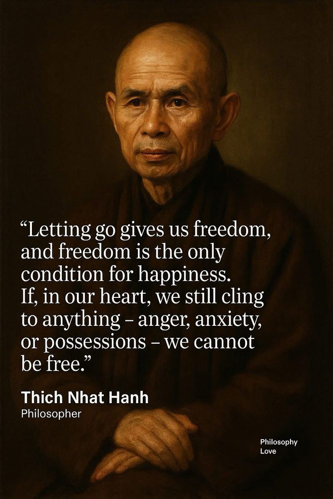 A quote from Tic Nhat Hanh “Letting go gives us Freedom. And freedom is the only condition for happiness. If, in our heart, we still cling to anything- anxiety, anger or possessions- we cannot be free.”