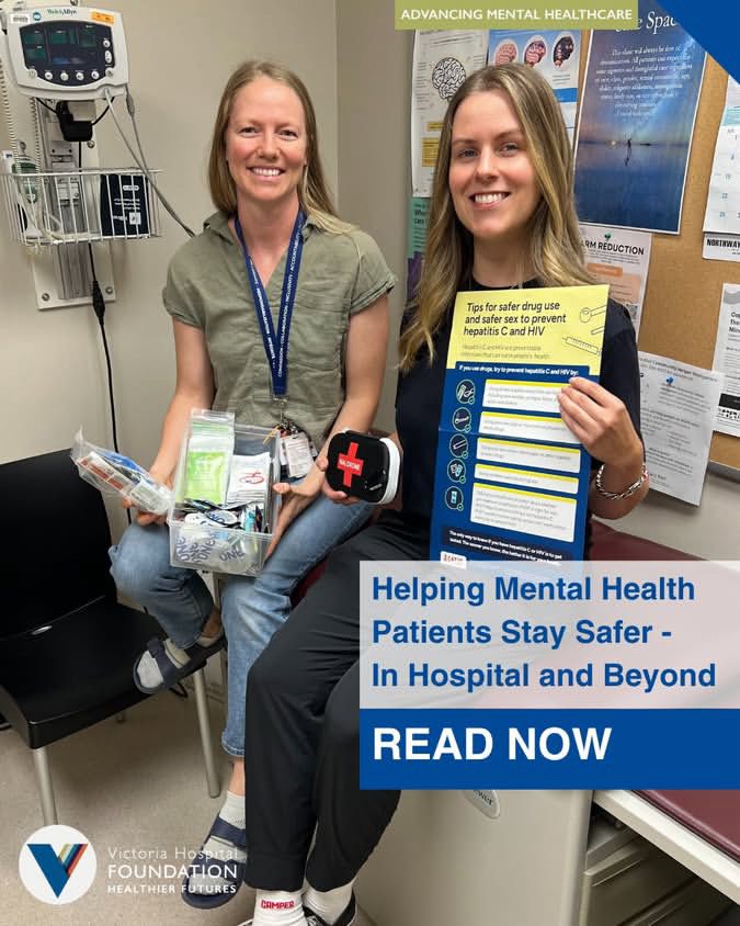 Victoria Hospital staff with harm reduction tools