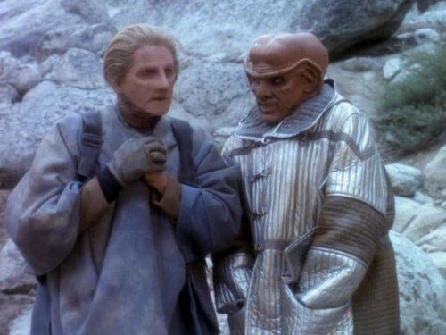 Odo and Quark from the Star Trek: Deep Space Nine episode 