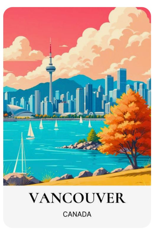 AI slop of Vancouver's skyline with Toronto's CN tower mysteriously prominent.