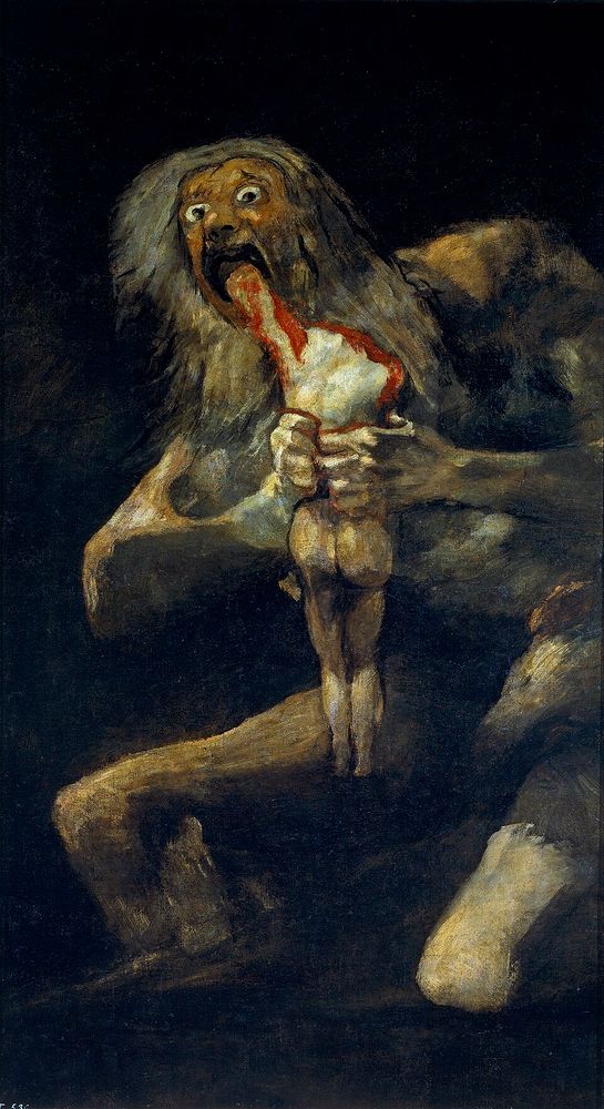 Saturn Devouring His -  Son Francisco Goya - 1820–1823