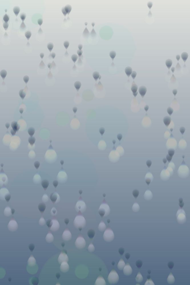 Types of raindrops created using gradients that form circular shapes