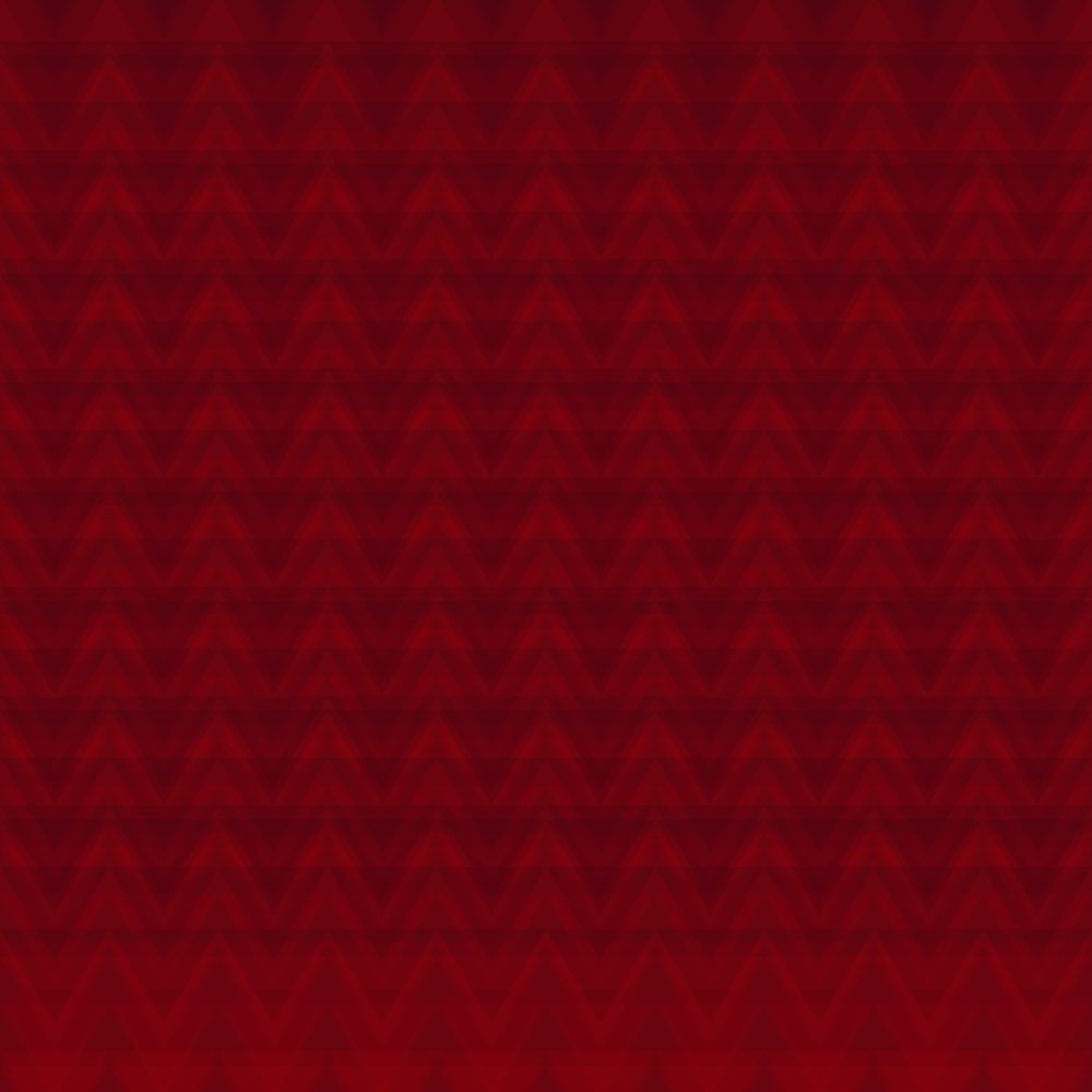 Squared image with eleven columns of triangles, one after another, same size, overlapping in different shades of dark red