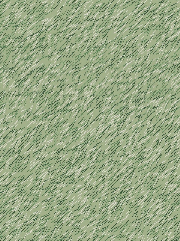 Simple drawing of green grass blades bent as if moved by the wind