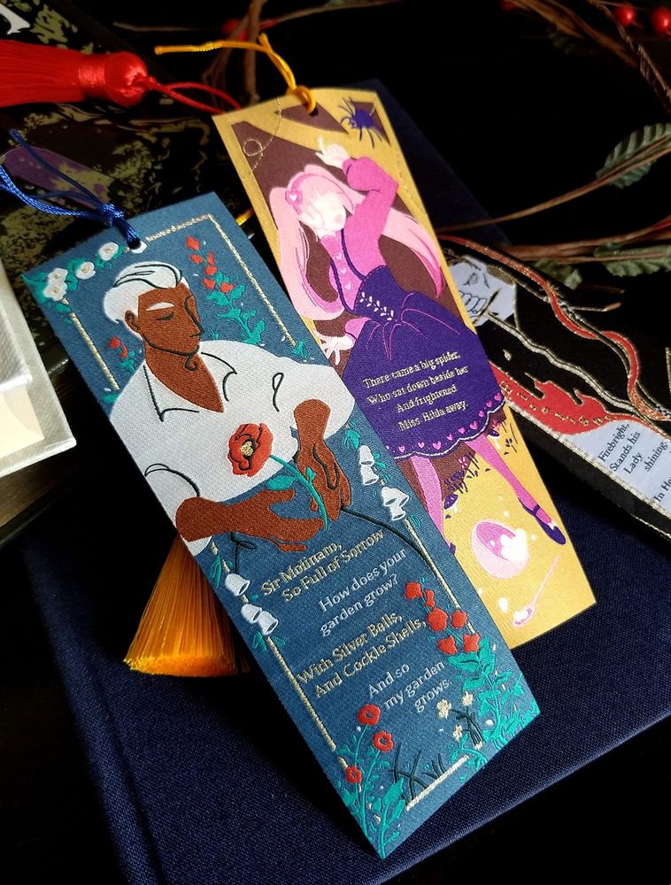 FE3h bookmark of Dedue and Hilda from Fodlan's Fables