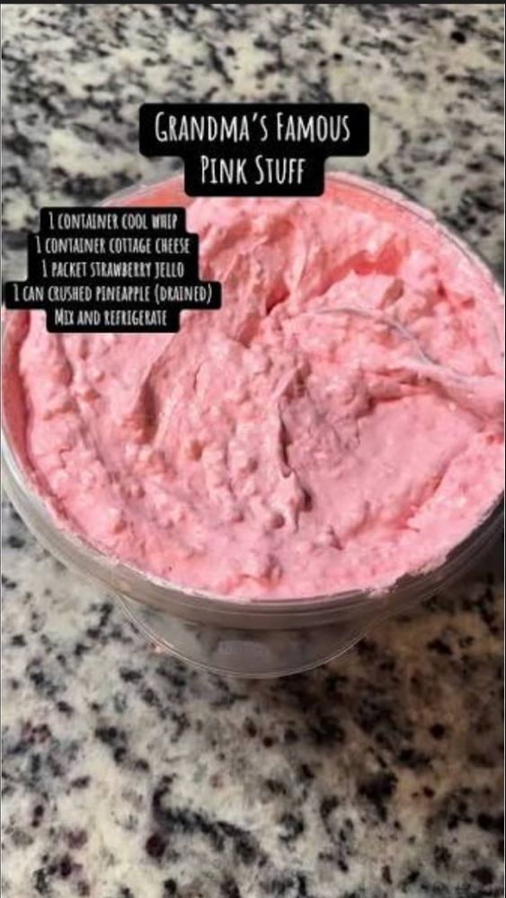 Pink cottage cheese salad