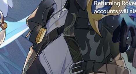 rover cg from the "back to solaris" event. screenshot is cropped to just rovers chest, where you can see the slight bulge of his chest.