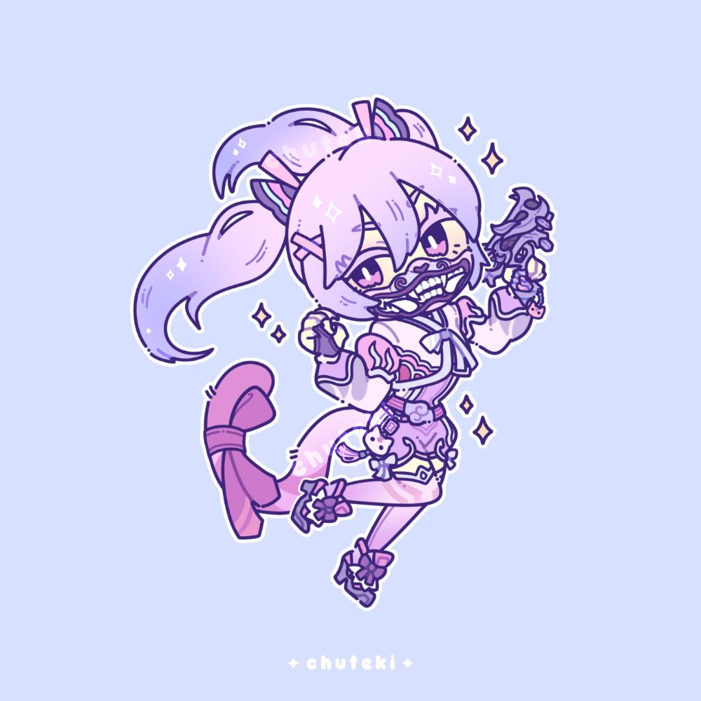 Chibi illustration of Horang D.Va in an alternative color
