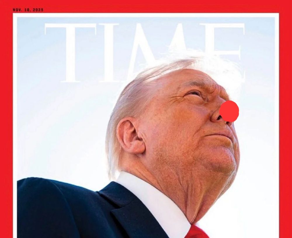 Trump with added clown nose