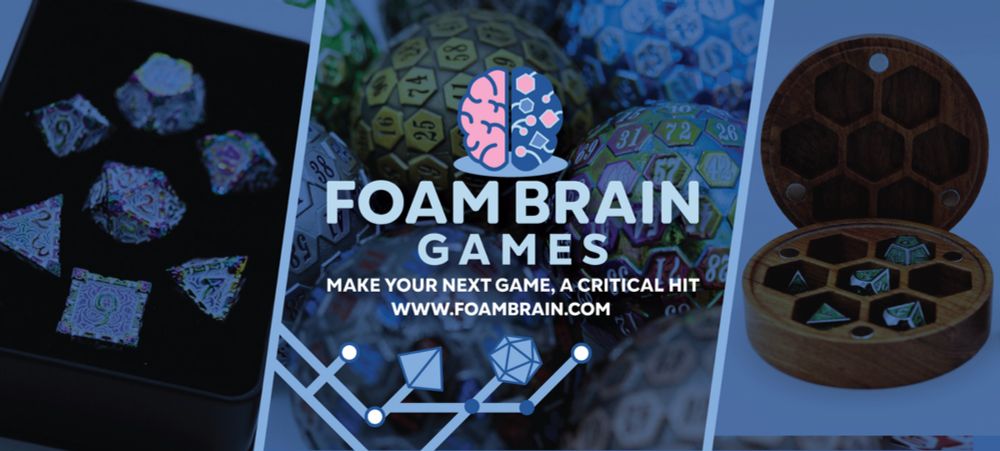 Foam Brain Games - Plastic and Metal RPG Dice, Enamel Pins, and more!