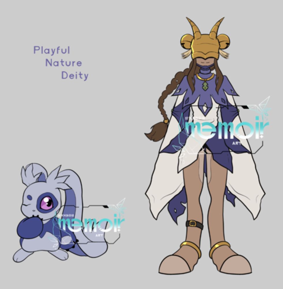 Playful Nature Deity Duo Digifakes - Memoir's Ko-fi Shop