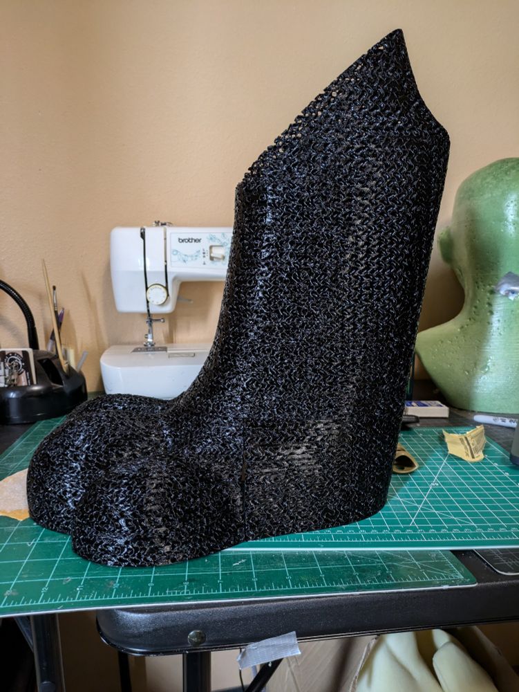 TPU printed digitigrade style footpaw from the side