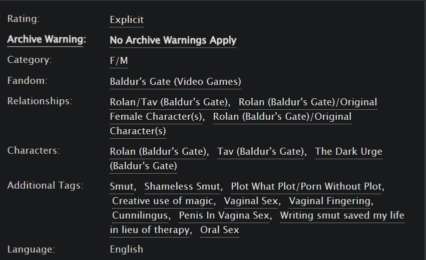 The tags on AO3 for 'Rolan x Kaivu— Treatos' by mishadventure on AO3.