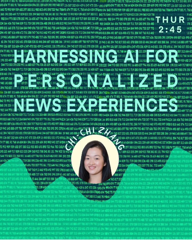 Harnessing AI for Personalized News Experiences
 Everyone’s talking about AI and personalized content—but how do these systems actually work in practice? In this talk, I’ll share how Yahoo News is using generative AI to deliver tailored news experiences at scale. I’ll dive into real-world examples of AI-driven content personalization, structured data tagging, and how we measure success across launches. You’ll hear what’s working, what’s not, and where we see the future of AI in journalism headed. Spoiler: LLMs aren’t always the best answer.
 - Chi-Chi Zhang, Senior Director of Product for Machine Learning, Yahoo News