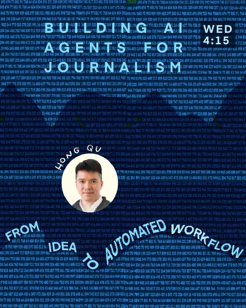 Building AI Agents for Journalism: From Idea to Automated Workflow
Learn to create your own AI monitoring system through a case study tracking presidential executive orders. This session shows how to combine Google AI Studio and Zapier to build an AI agent workflow that automatically scrapes government publications, analyzes their constitutional implications, and organizes findings into a Google Sheet—all without coding expertise. You'll see how to establish real-time connections between data sources, configure generative AI for document analysis, and create dynamic configurable workflows that free you to focus on reporting rather than routine monitoring. Whether you cover politics, courts, business, or any beat with recurring, time-sensitive documents and data, you'll leave with practical steps to build similar automated systems for your own reporting needs.
- Hong Qu, Adjunct Lecturer, Harvard Kennedy School