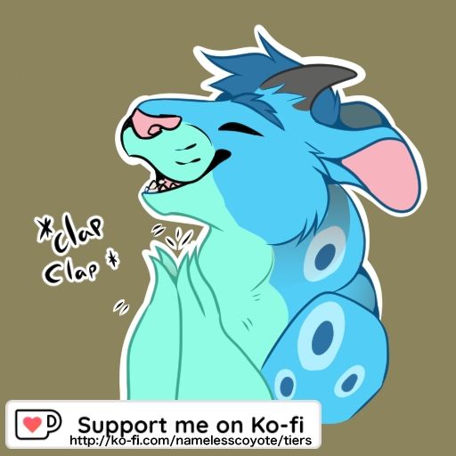 A blue seal character, clapping, happy 