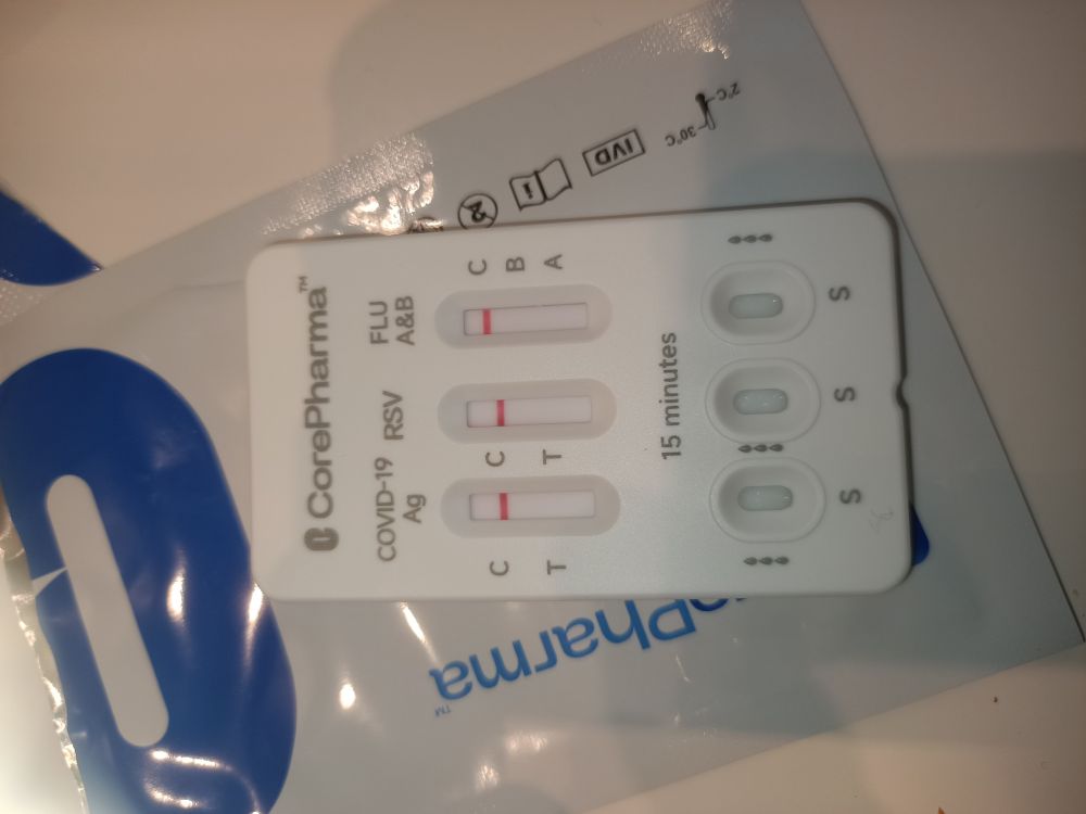 Negative RAT result. For everything that it tests for, which includes COVID-19, RSV, and flu A and B.