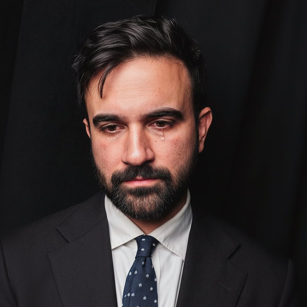 Zohran Mamdani looking pensive. 