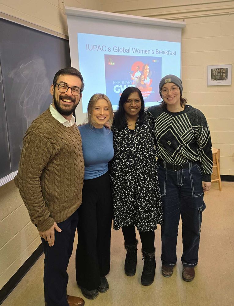 From left to right, Blaine, Dreenan, Mita and Sarah posing together for the GWB2025 event at Dalhousie