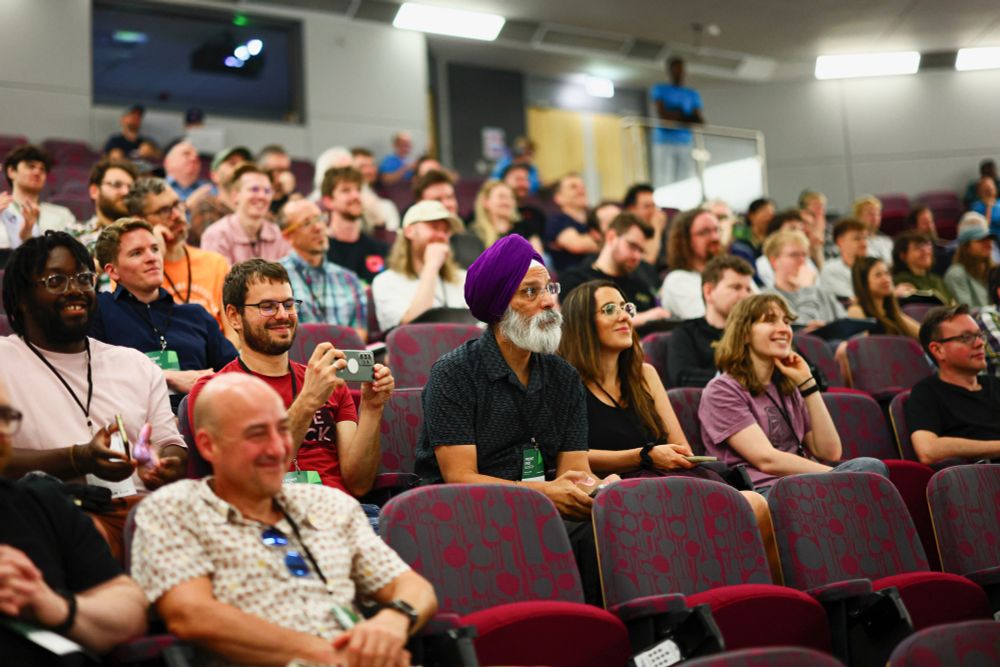 Some of the audience at Front End North, mostly looking pretty happy