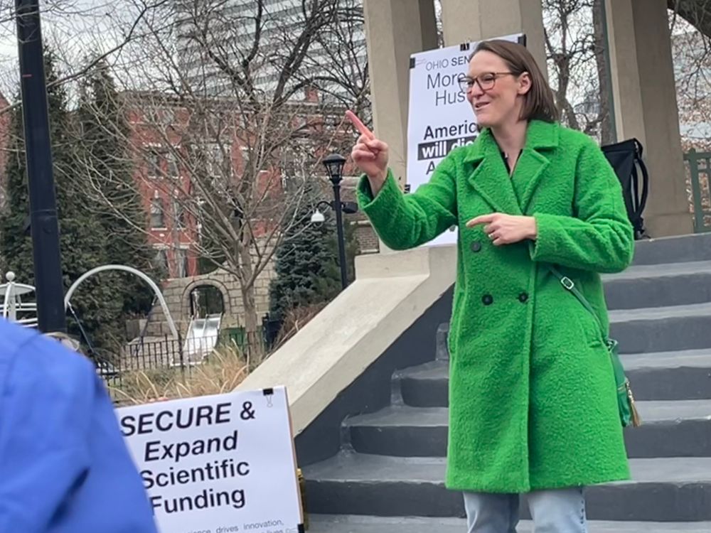 Photo from stand up for science rally at Washington Park, Cincinnati Ohio—March 7, 2025