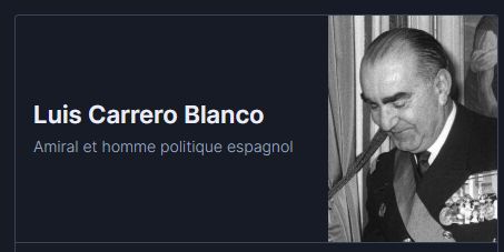 L'aperçu de Wikipedia sur le moteur de recherche de Vivaldi : Un carré avec du texte a gauche et la photo d'un vieux facho mort a droite. le texte :

"Luis Carrero Blanco
Amiral et homme politique espagnol"