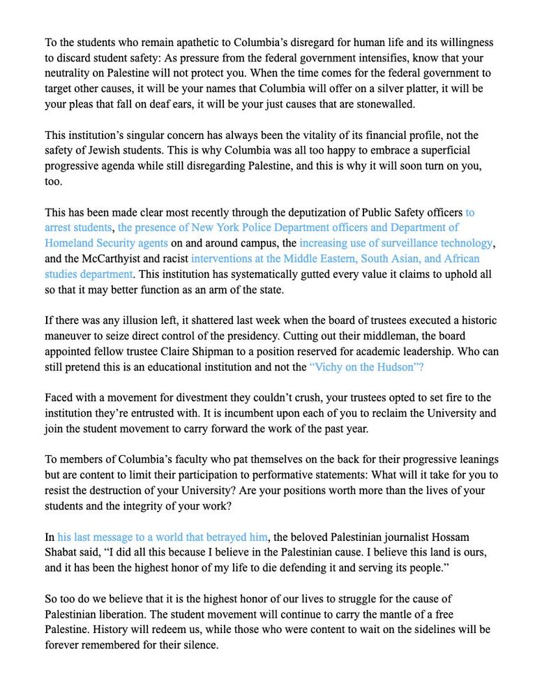 Excerpt of Mahmoud Khalil's new op-ed
