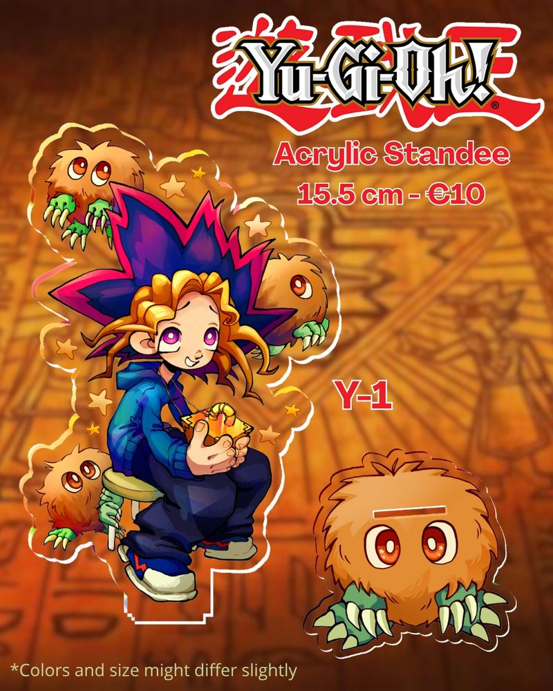 Yugi muto standee with kuribohs 