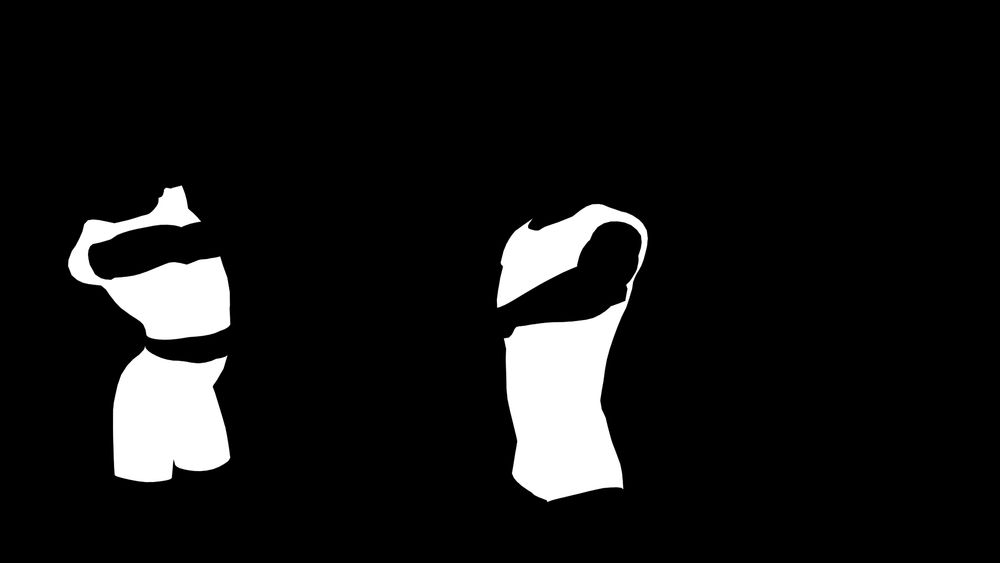 Clothing pass, which is a mask for just the clothing pixels in the render