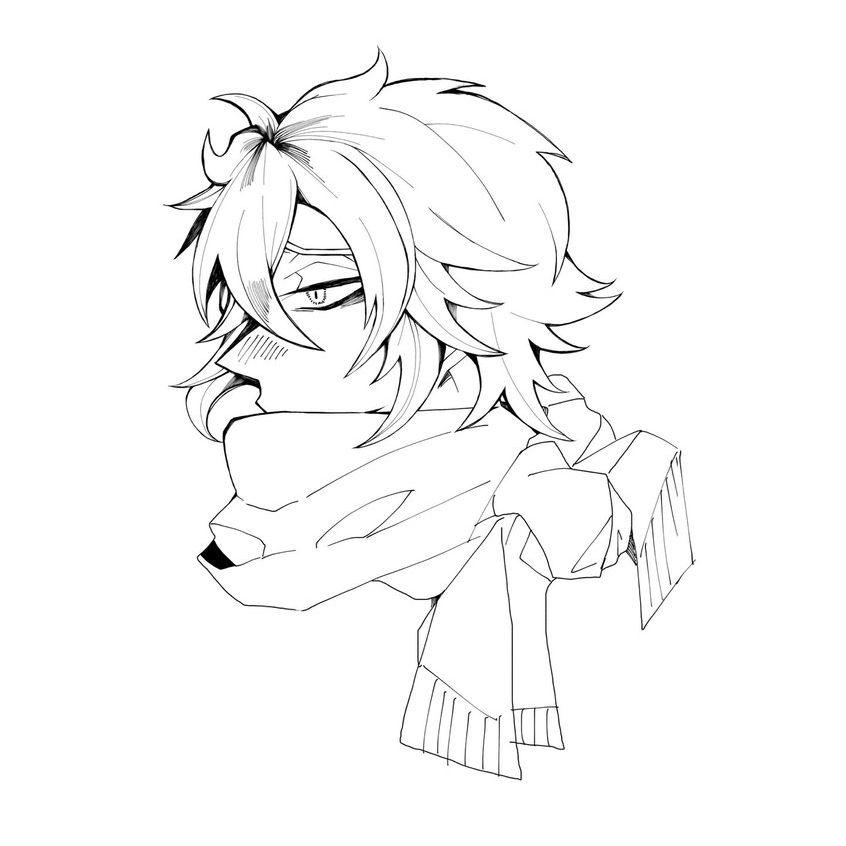 マフラーが描きたかった