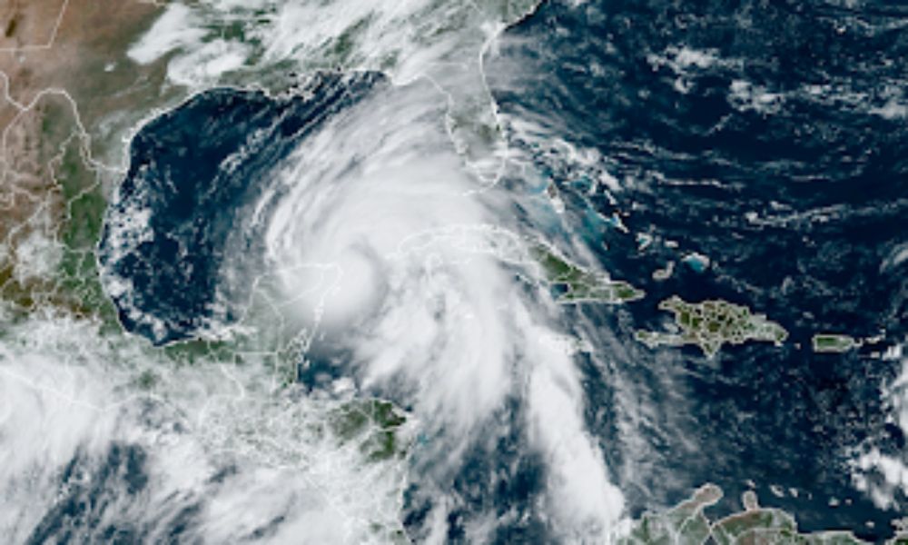 Hurricane Helene strengthening as it enters the Gulf of Mexico