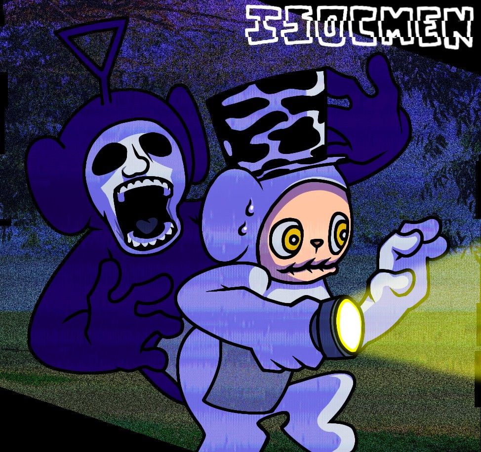 i don't know, this is just a slendytubbies fanart, scary tinky winky is on the left and the guardian is scared... i've never played that game