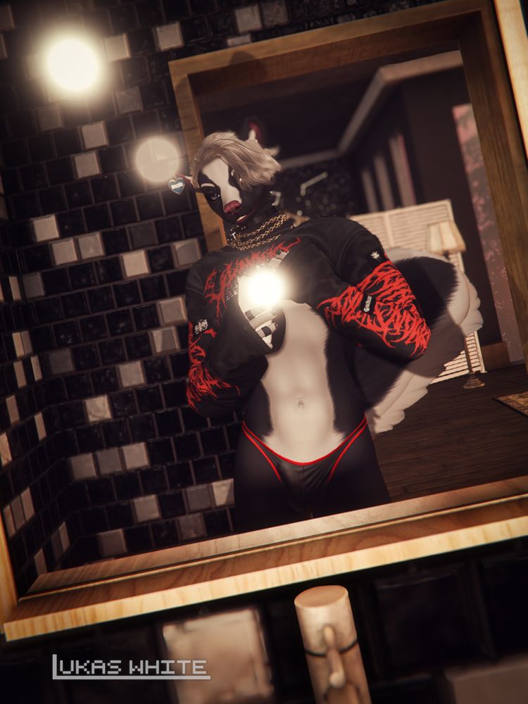Lukas White taking a bathroom selfie.