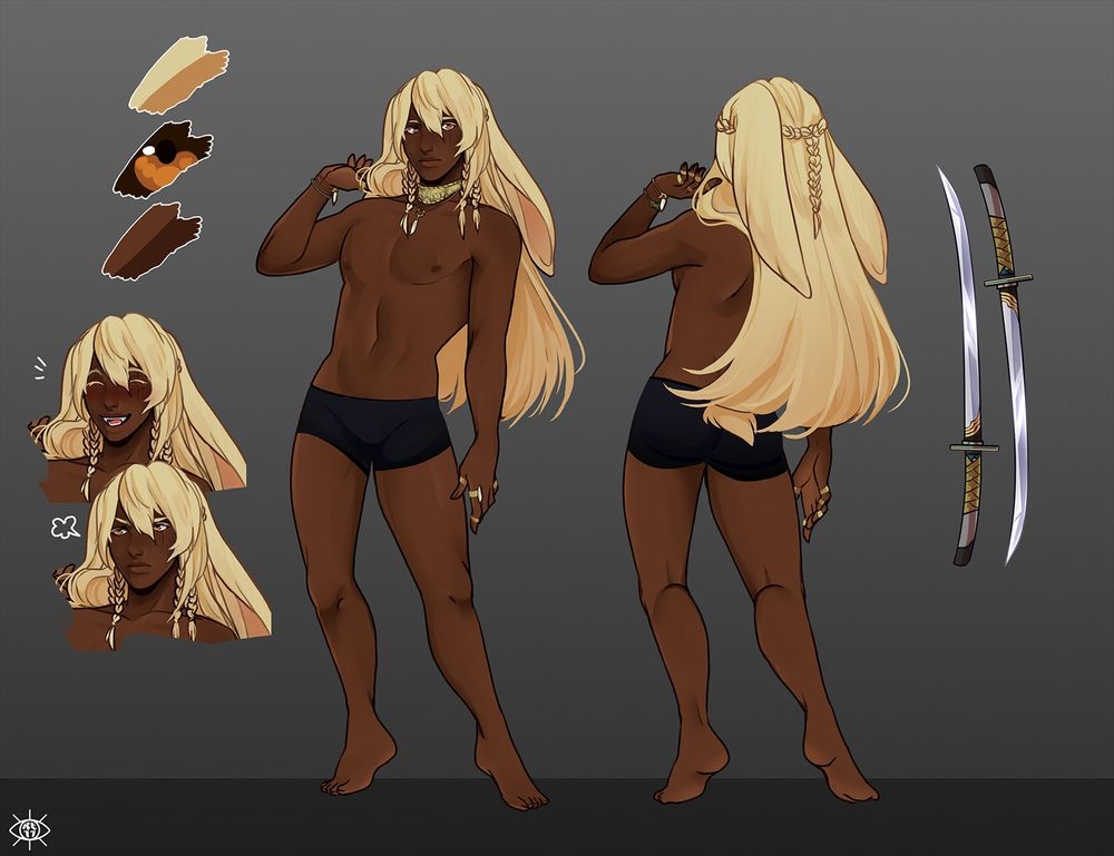 Final Fantasy XIV lop-eared male bunny guy. A Viera.