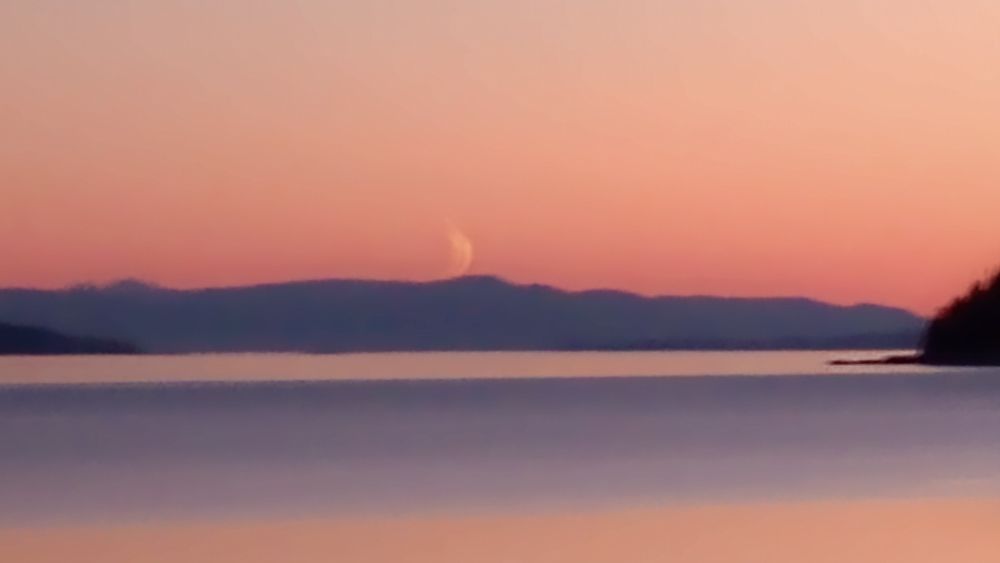 Moon at sunset..
