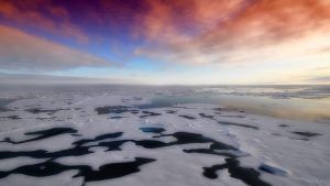 Picture of patchy sea ice in the Arctic